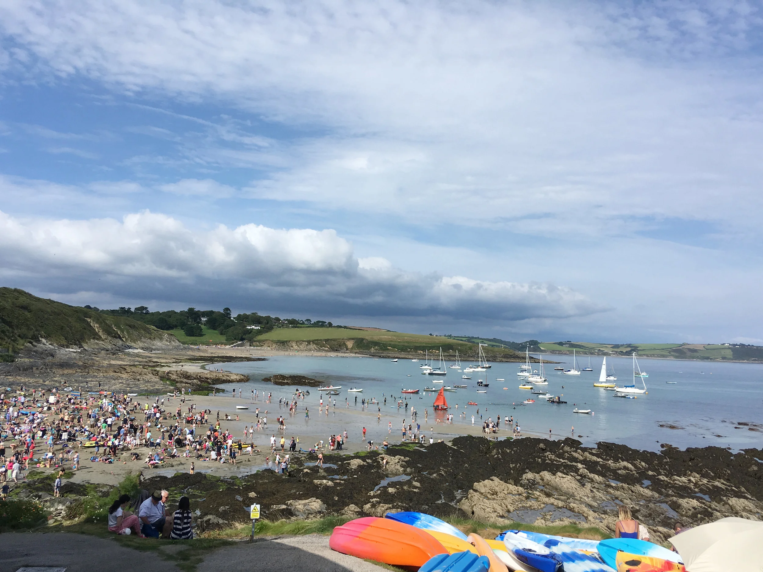 Regatta celebrations on the beach at Portscatho