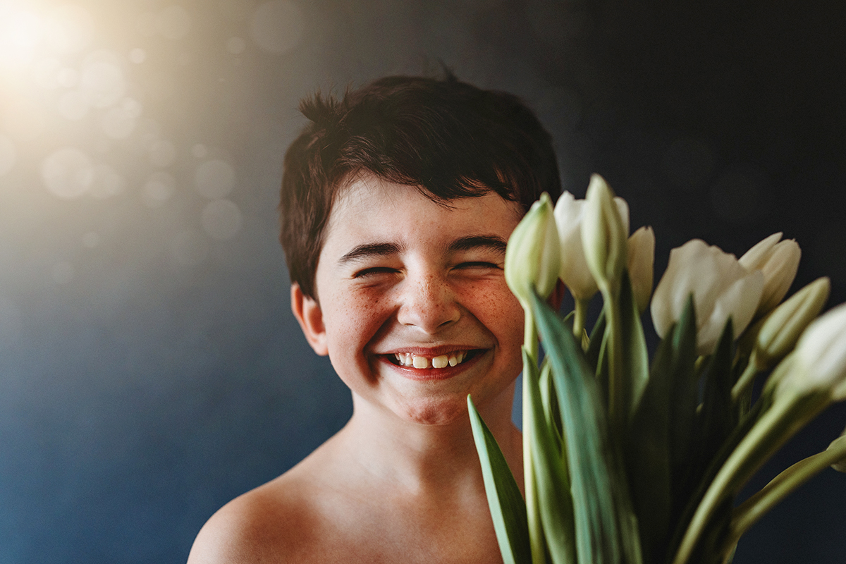 Charlie and the tulips 2.jpg
