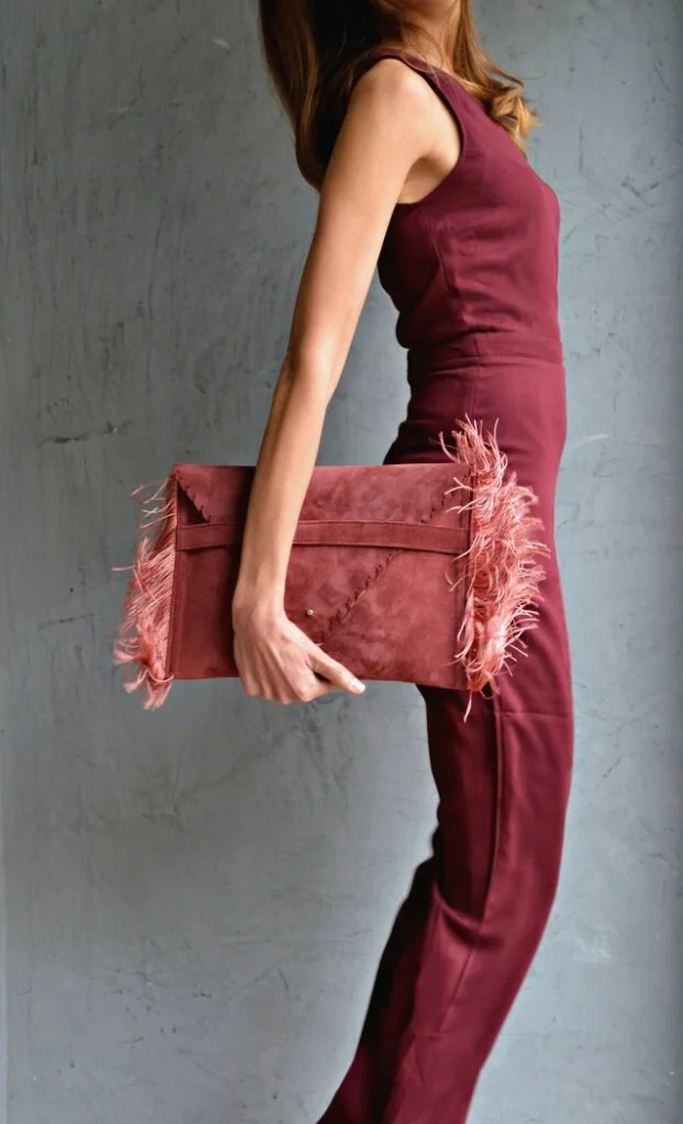 Medusa Clutch in rosewood