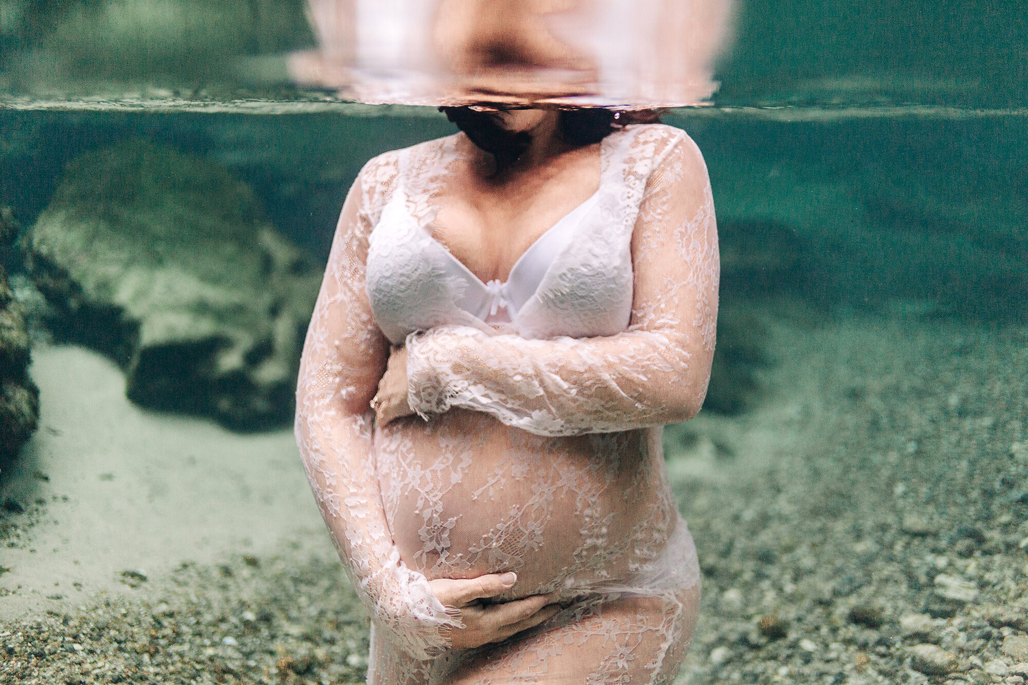 Space Coast Orlando Melbourne Birth Underwater Maternity Newborn Family Photographer