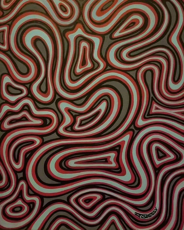 Pattern red and blue Fine Art.jpg