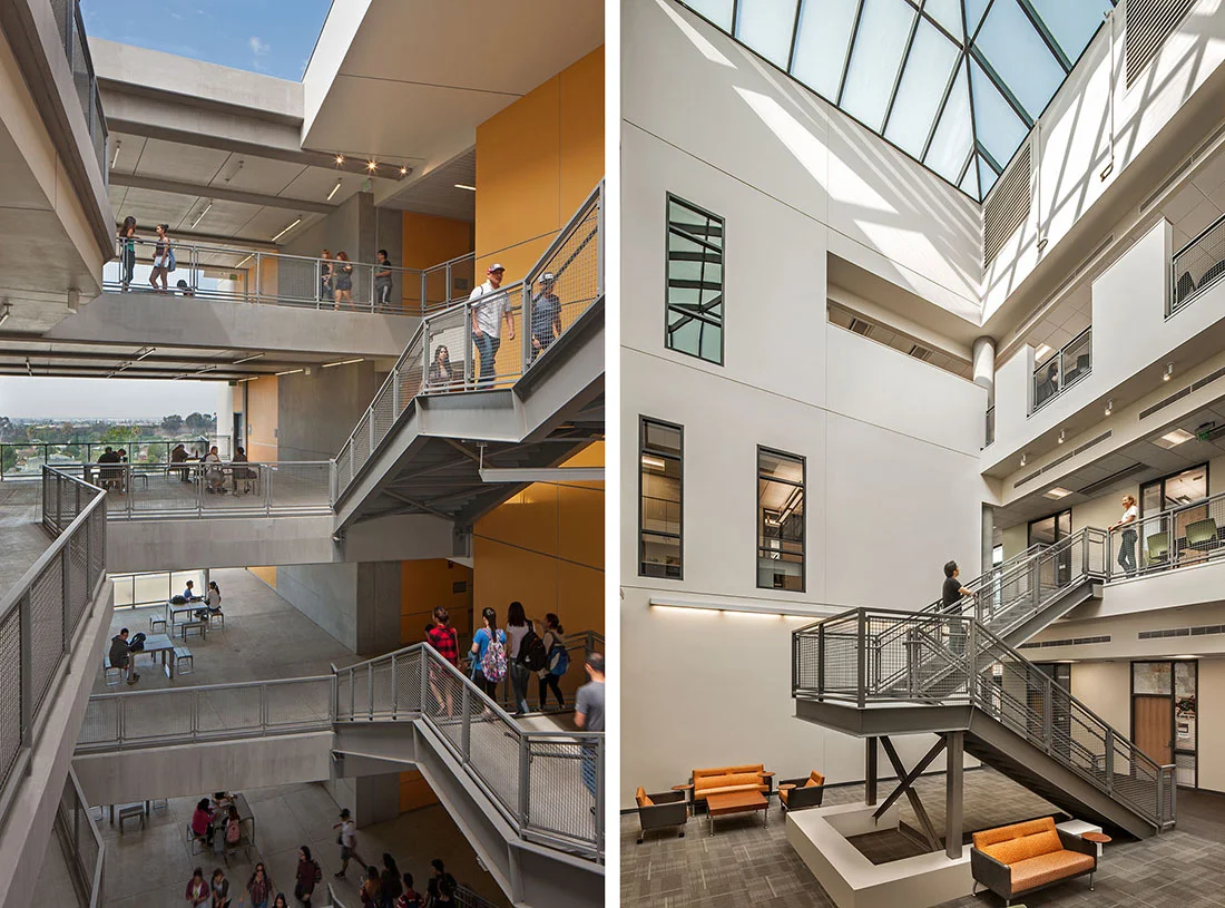 Central Open Air Circulation Courtyard + Office Atrium
