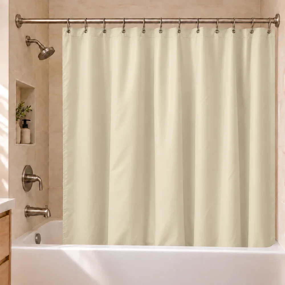 Beige heavy shower liner
