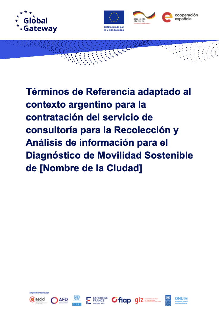 TdR Modelo para Municipios Argentinos: Recolección y Análisis de Información para el PMUS