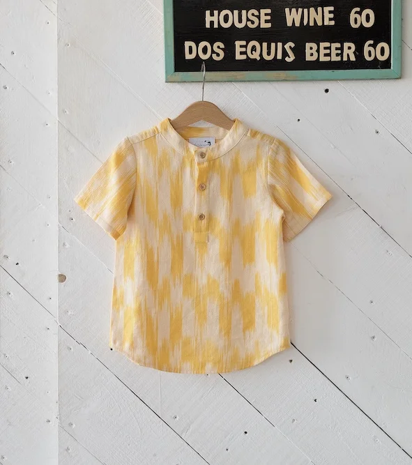 Resort Shirt in Sunshine Ikat_front.jpg