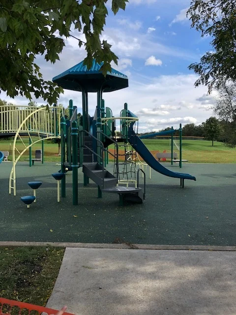 Playground In Sept 2018, a new playground was installed with an innovative pour in play surface for a safer play space.