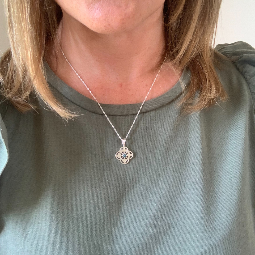 Floral and Blue Topaz Necklace.jpeg