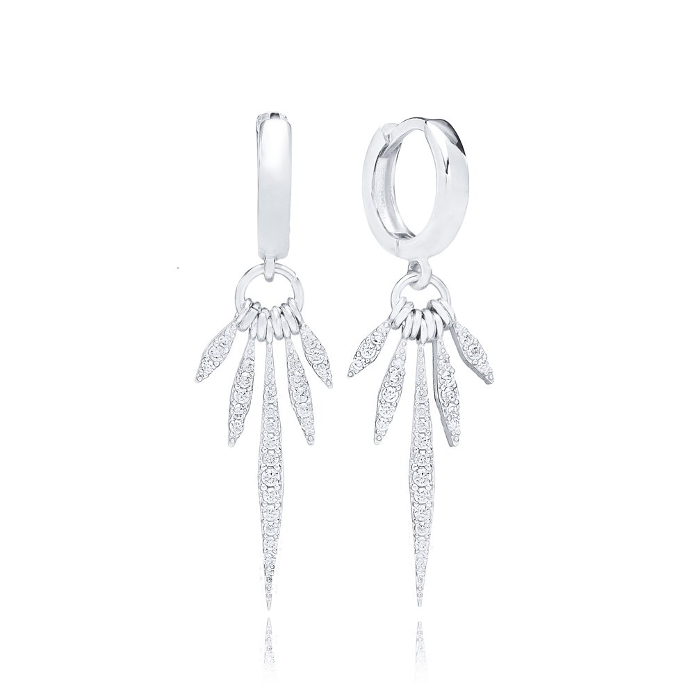 Spike Charm Earrings silver.jpg