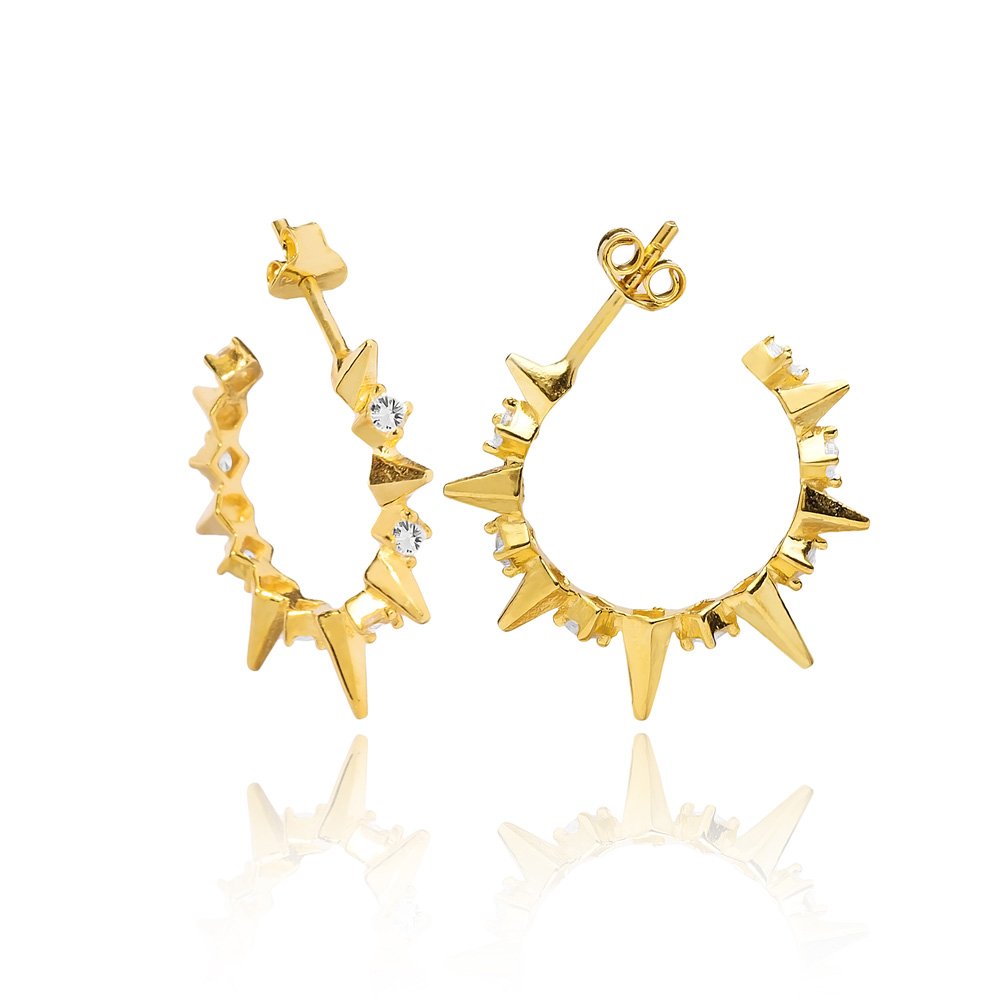 Spike Hoop Earrings Gold.jpg
