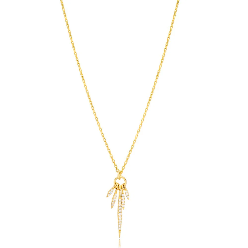 Spike Charm Necklace Gold.jpg