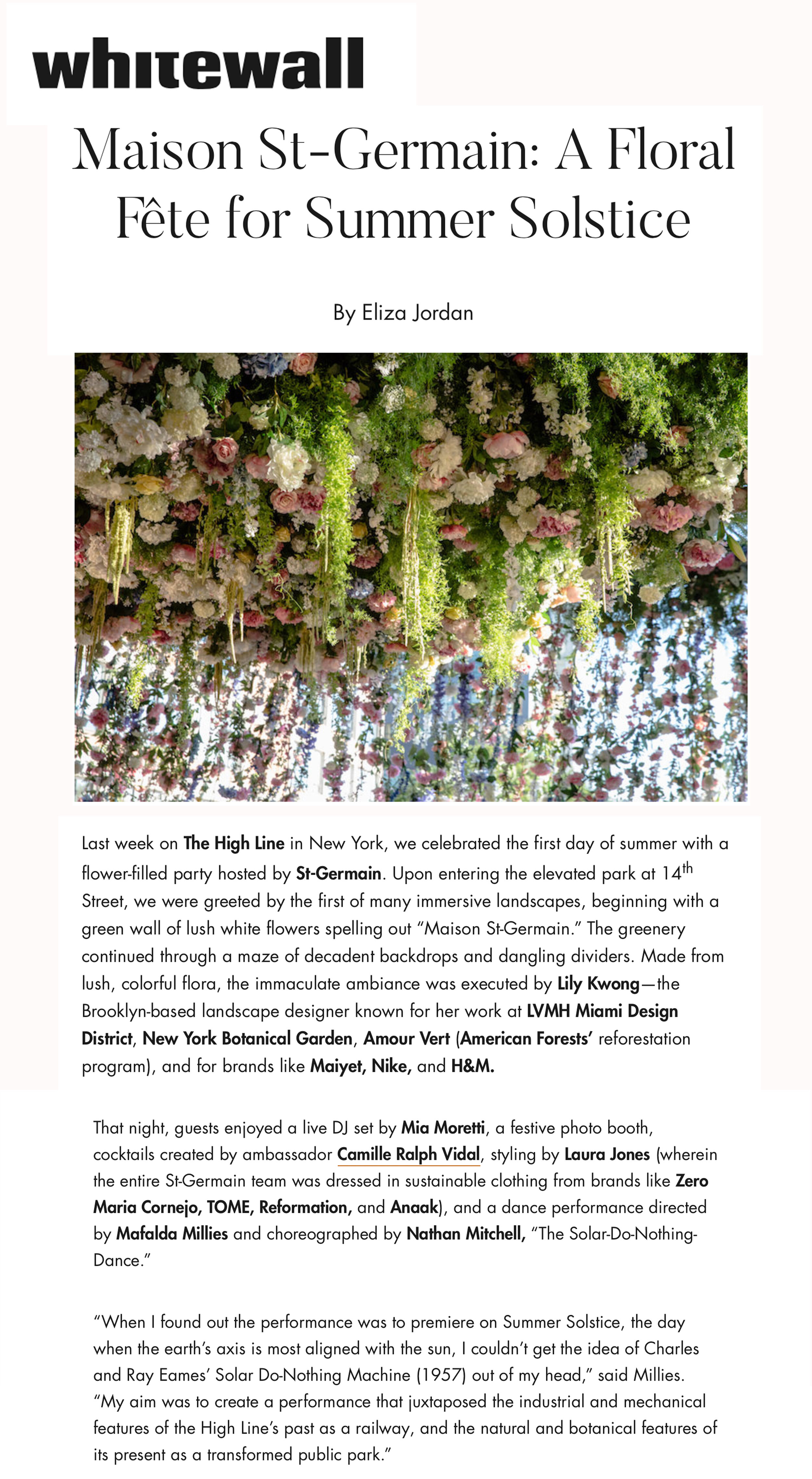 WHITEWALL Article on Summer Soltice Performance Art Directed by Mafalda Millies on NYC Highline 2.jpg