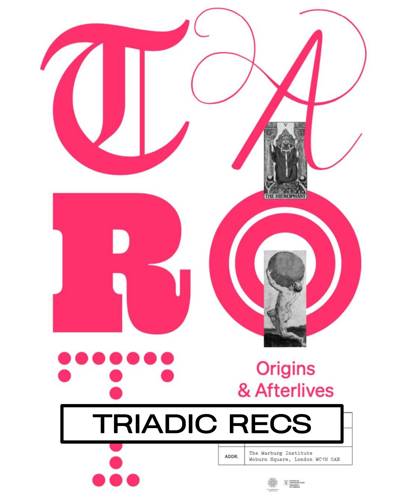 TRIADIC RECS 💡 Now Open 
&lsquo;Tarot - Origins &amp; Afterlives&rsquo;
The Warburg Institute -  Kythera Gallery, London 
31 January - 30 April 2025

This landmark exhibition traces the remarkable history of Tarot, from its origins in Renaissance It