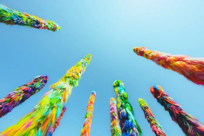 Xanadu, 2022 | Shoplifter 
Bentonville, AR, 2021

From the archives: Shoplifter&rsquo;s forest-like installation at FORMAT Festival was a surreal explosion of color and texture that transformed the surrounding natural landscape into a playfully tacti