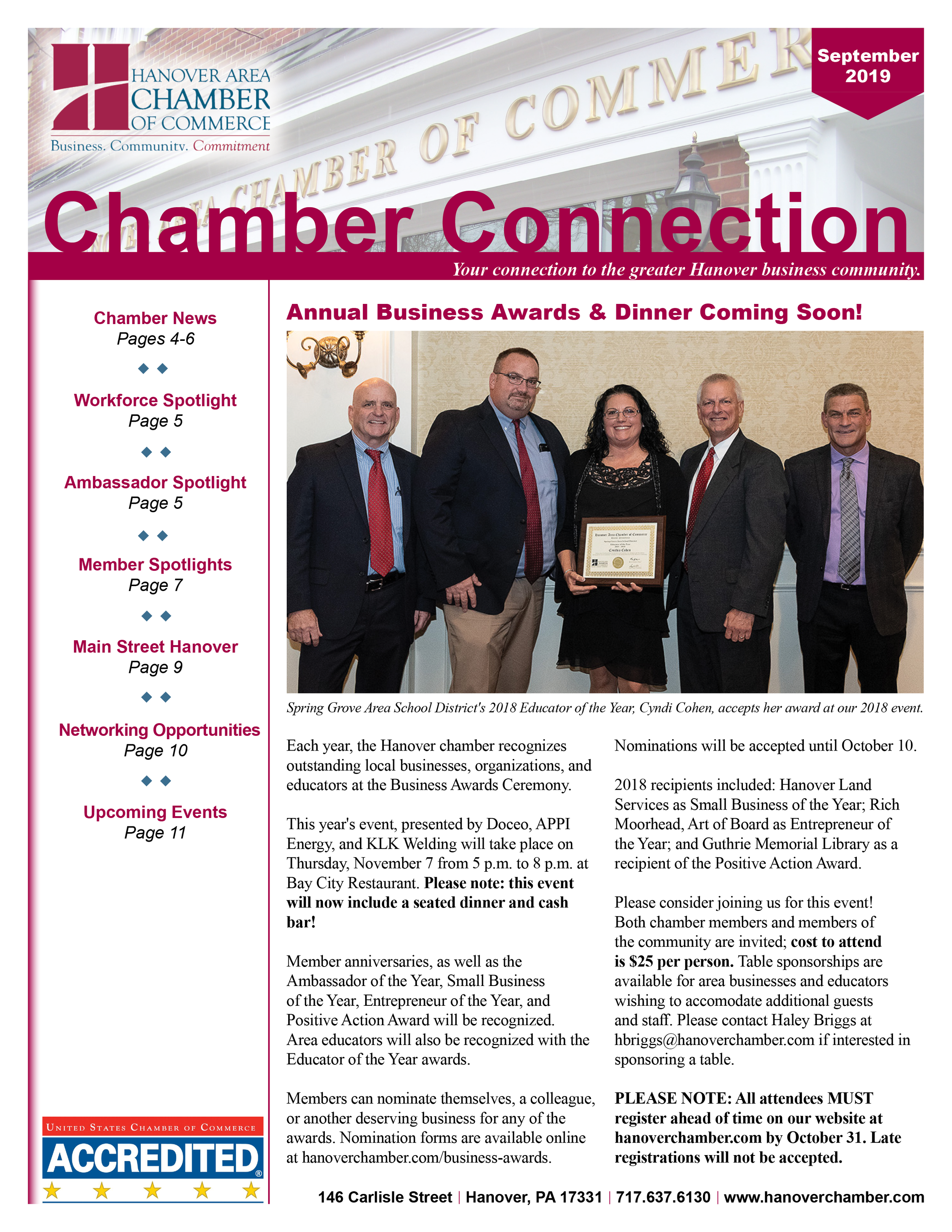 September 2019 Chamber Connection Newsletter 