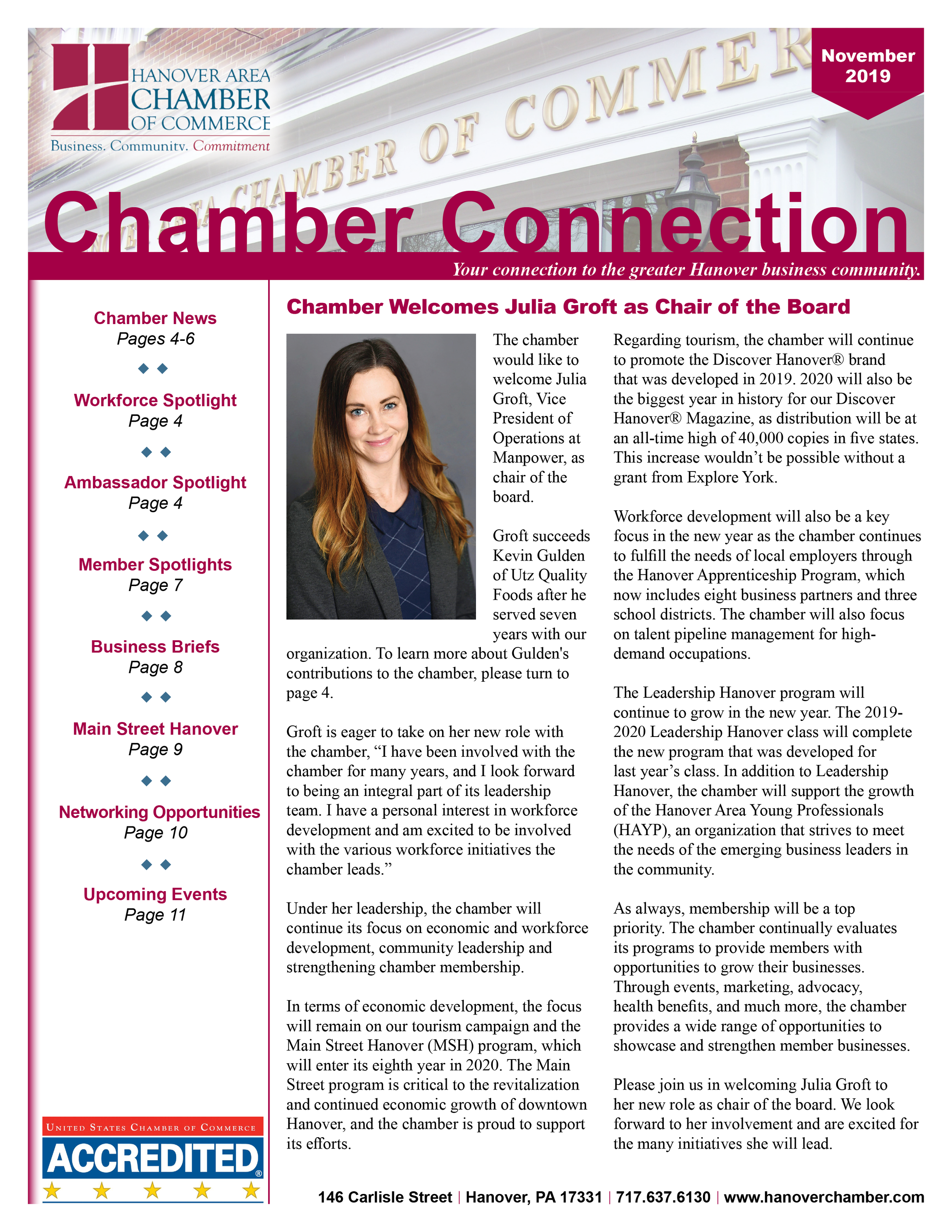 November 2019 Chamber Connection Newsletter