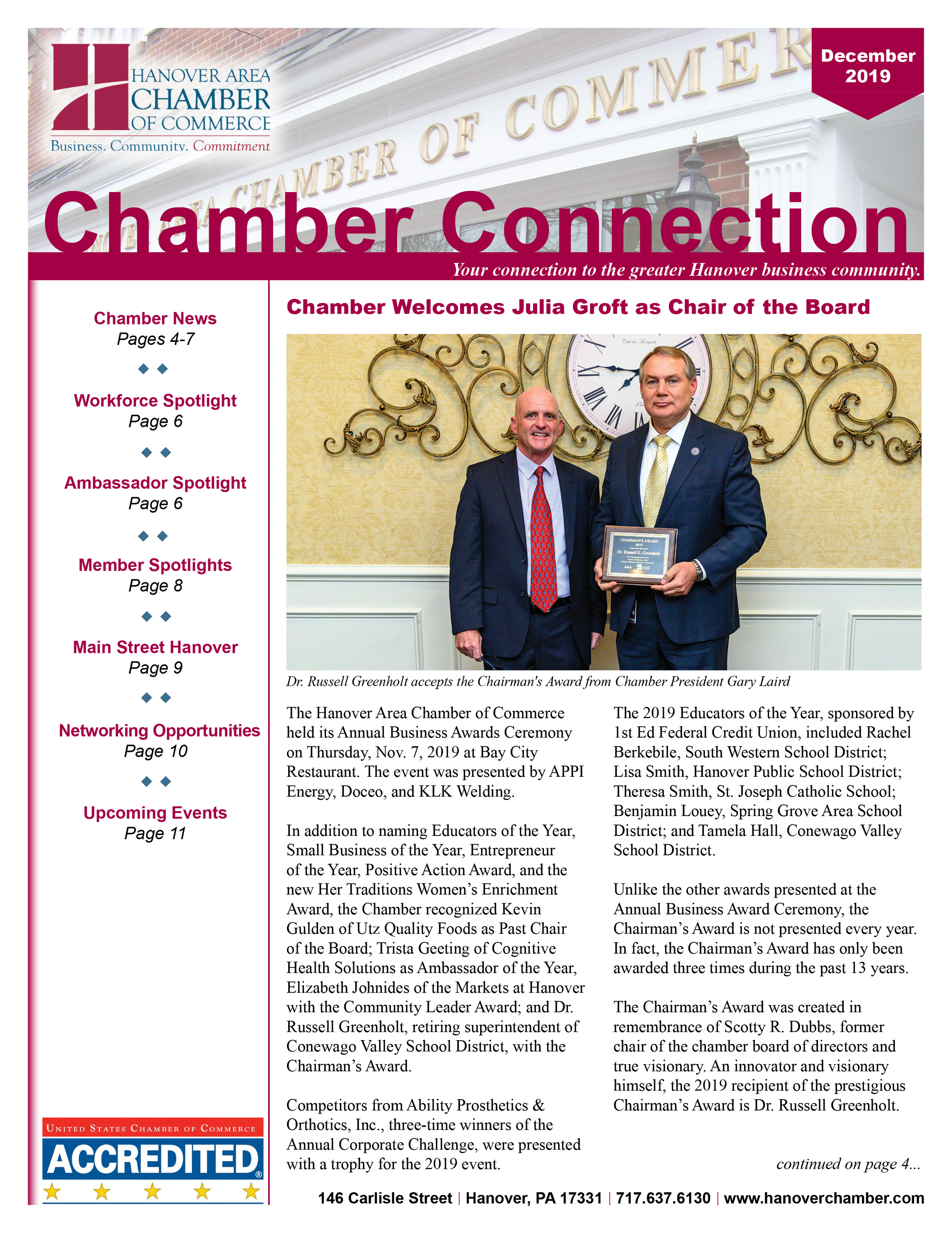 December 2019 Chamber Connection Newsletter