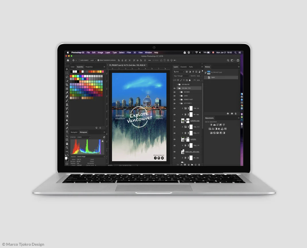 Tourism Vancouver Advertising Poster Process