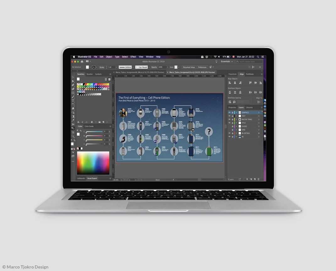 The First of Everything Infographics Illustration Process
