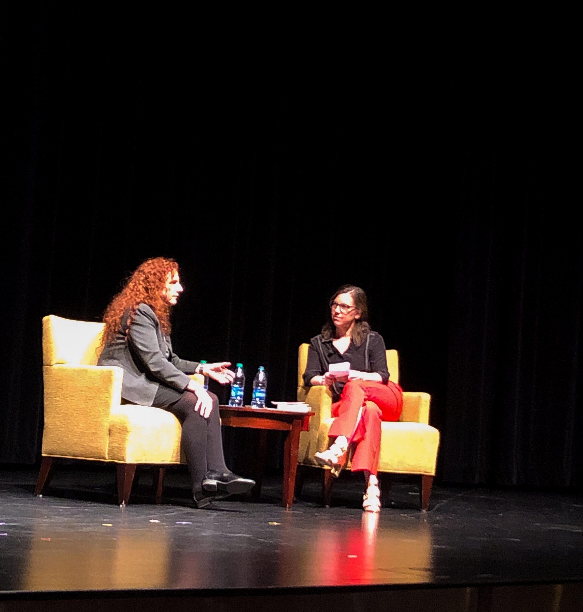Unbroken Brain author Maia Szalavitz in a conversation moderated by Stephanie Curtis (right) of Minnesota Public Radio. (photo/Kirk Klocke)