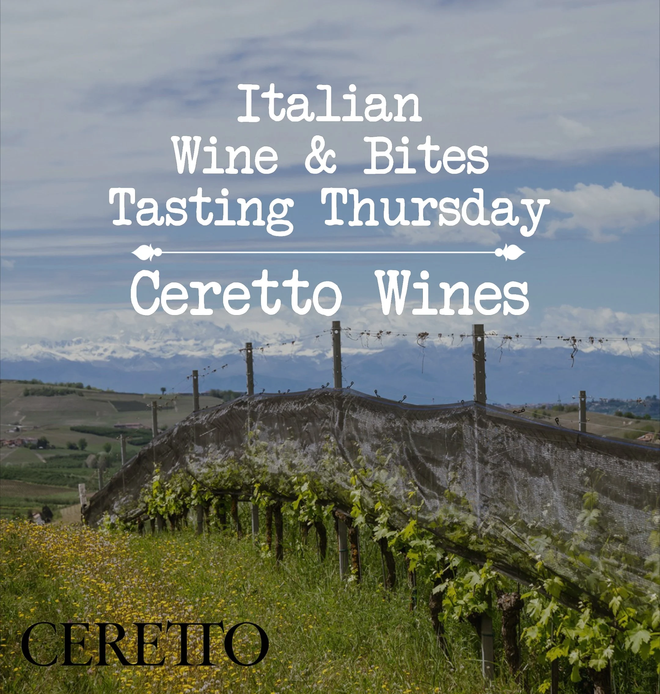 Italian Wine &amp; Bites Tasting Thursday
