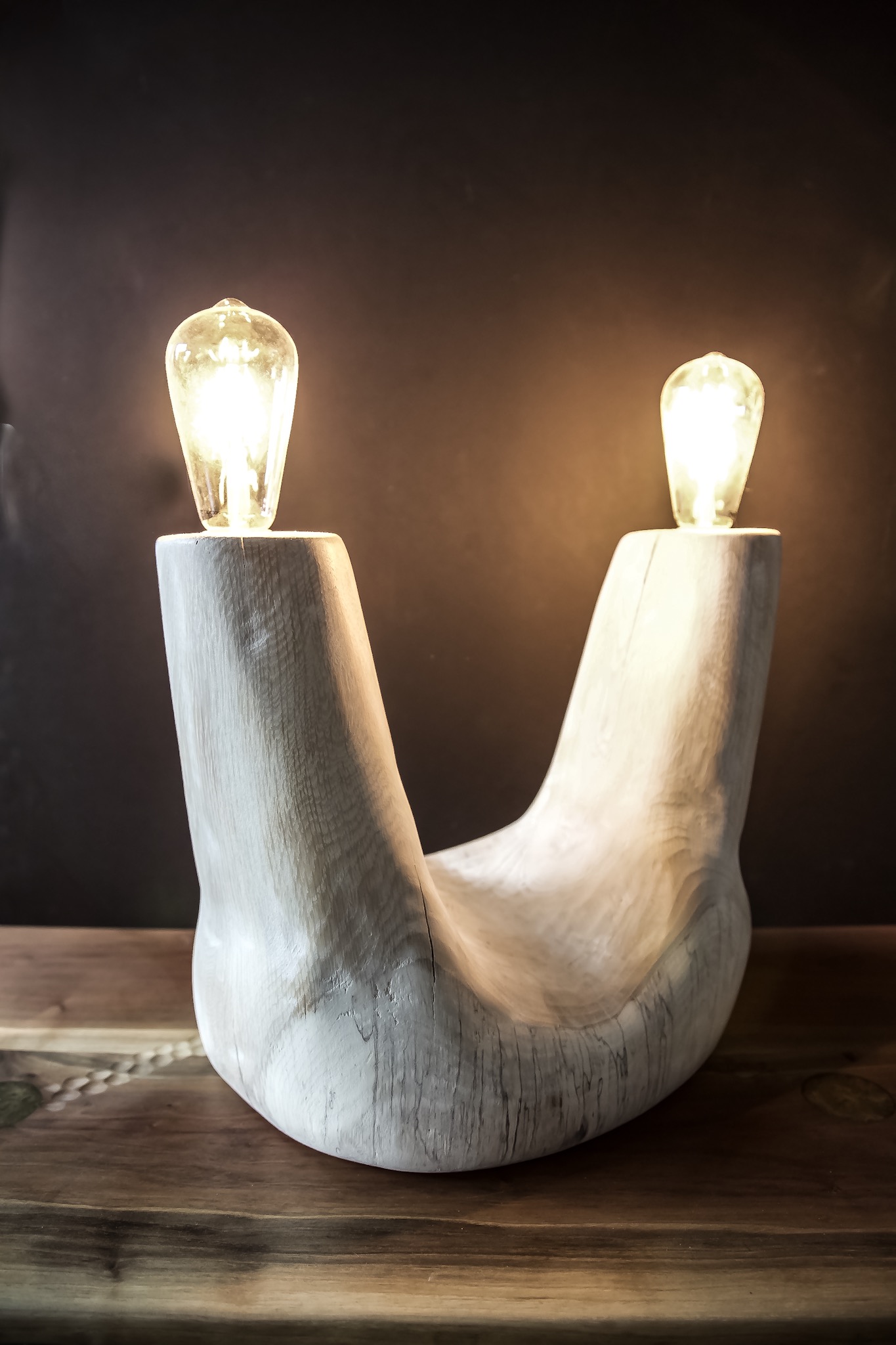 Bleached Oak Lamp