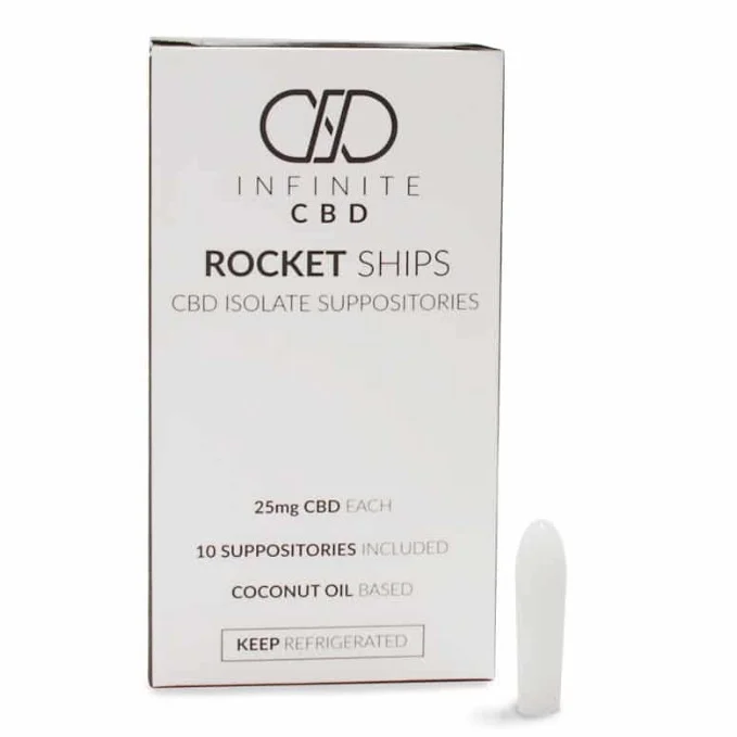 Infinite CBD Rocket Ship Suppositories. 25mg-100mg. $18.20-$48.10