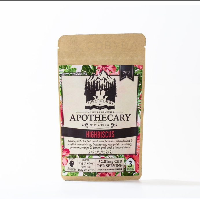 The Brothers Apothecary CBD Tea. 60mg/bag. $15