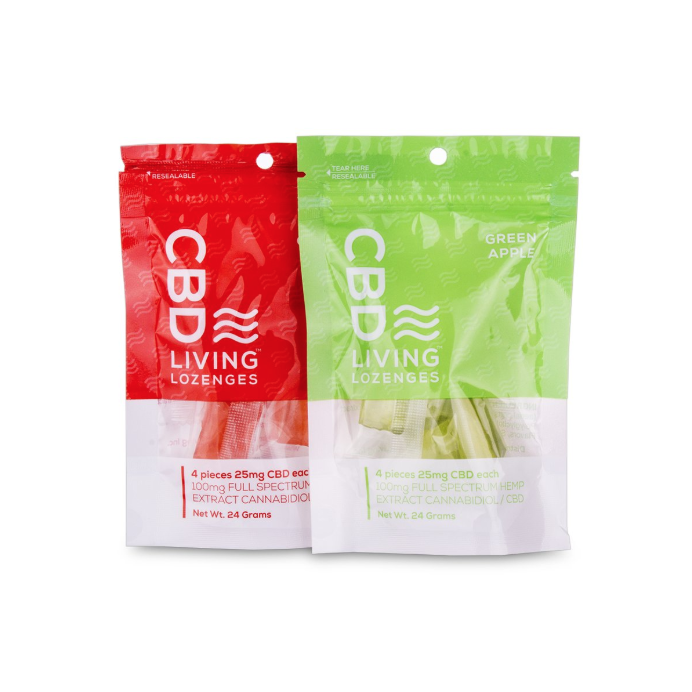 CBD Living Lozenges. 25mg each. 4pack $20