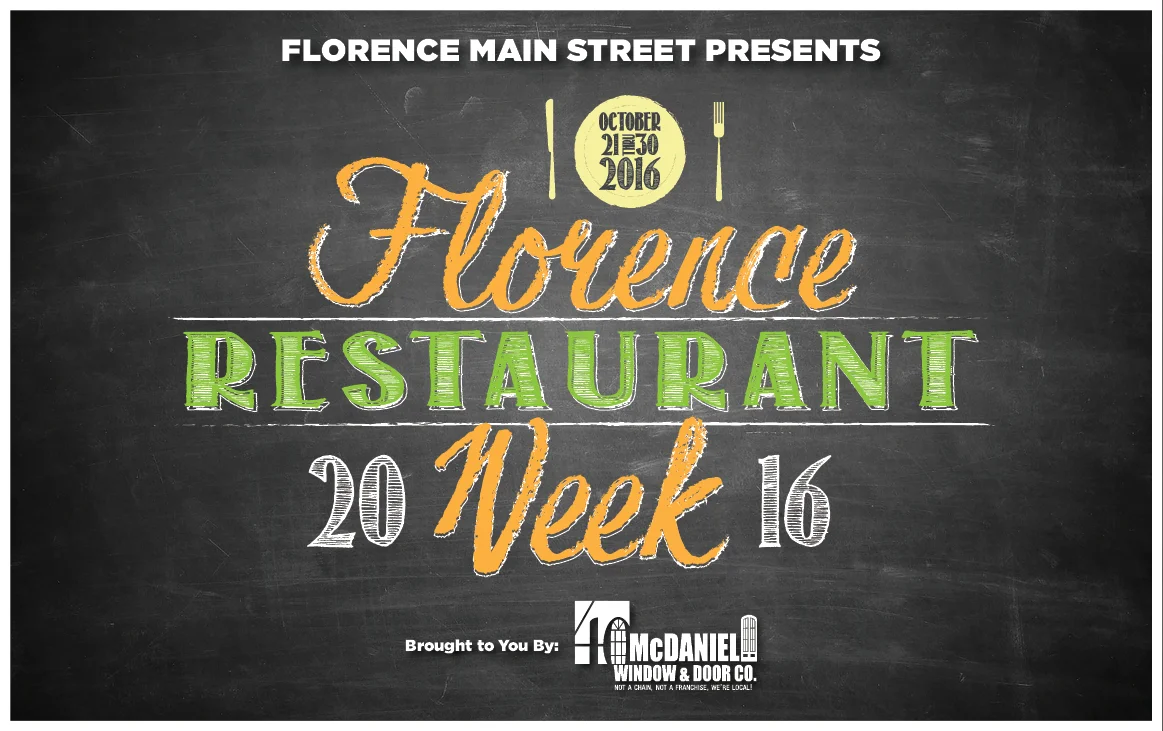 Florence Main Street Announces Nominated Charities for Florence Restaurant Week 2016