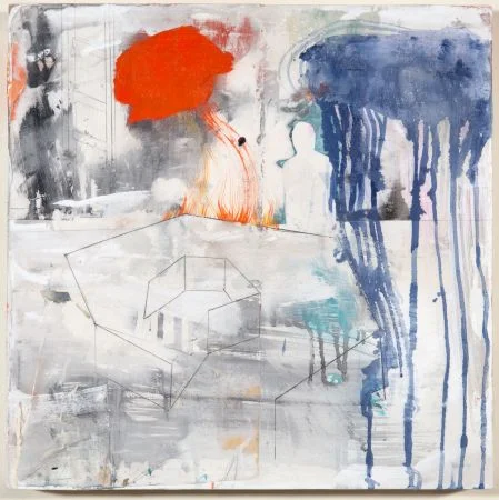  Quick Rescue - 18"x18"x3'- mixed media on wooden panel- 2018 