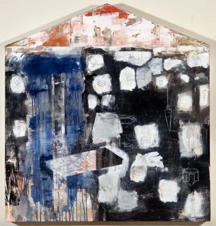  What They Lost In The Storm - 36"x36'x3" -mixed media on wood panel- 2018 