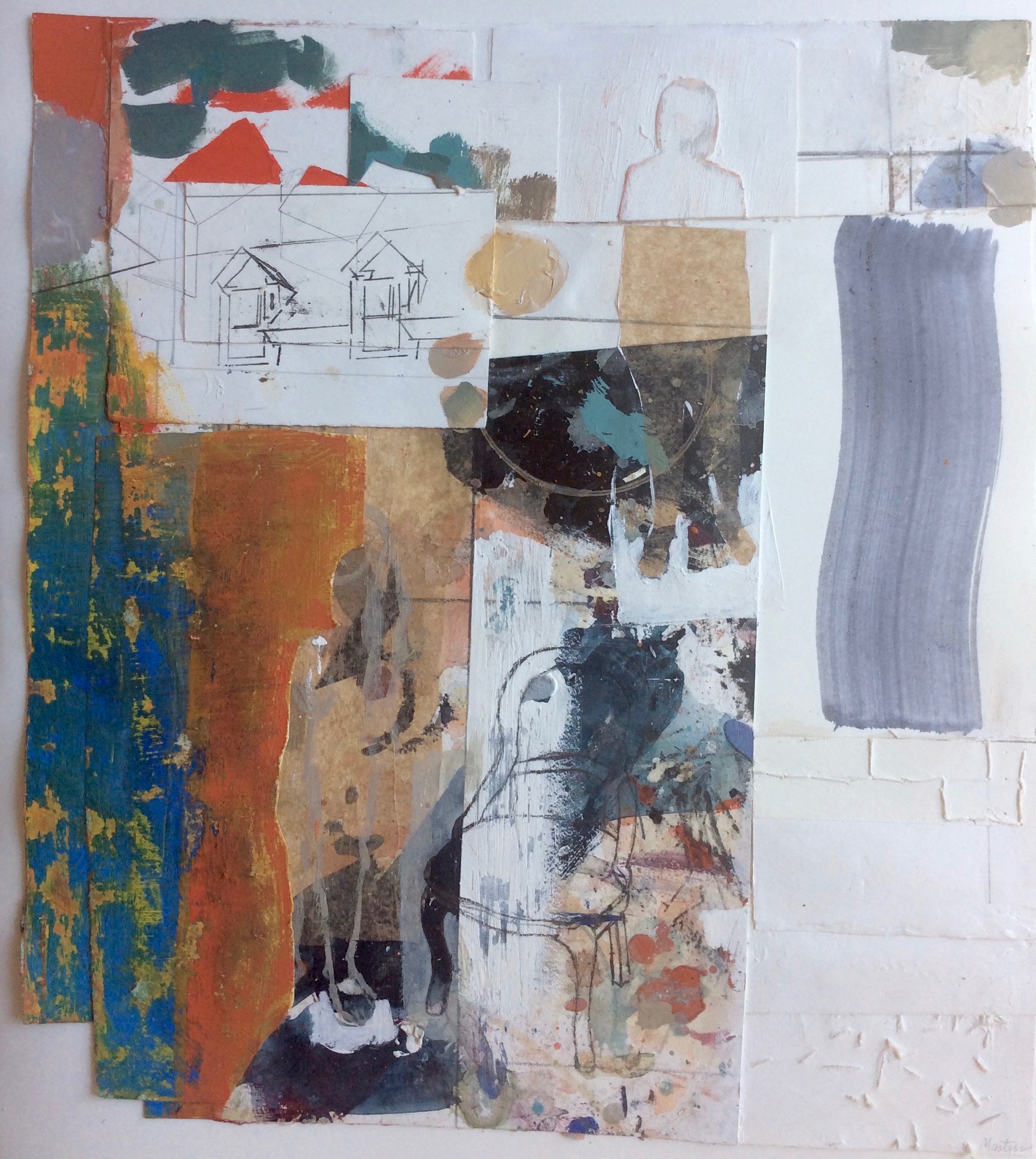  There Not There–mixed media on paper, 2016 