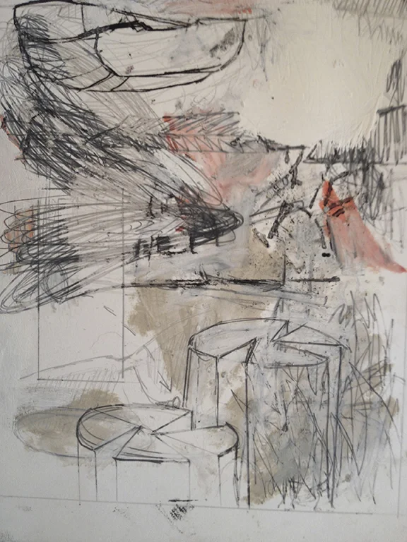  Conversations On The Beach #3- talking about fire- 8"x10"-2014 