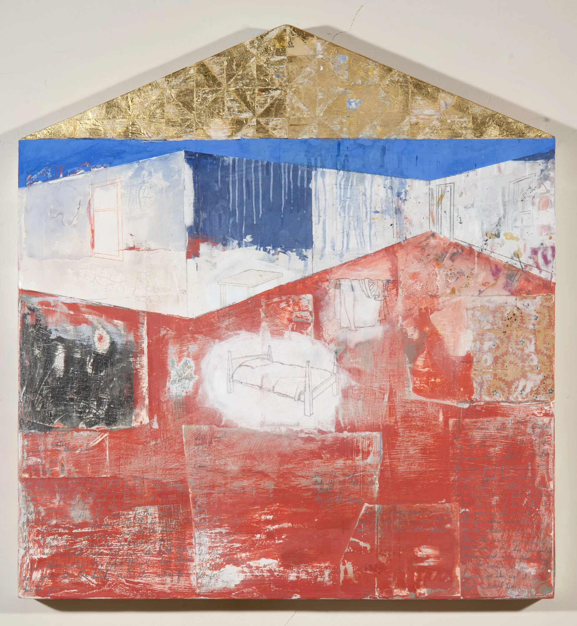Eleven Days -38"x 44"x3" -mixed media on wooden panel-2018