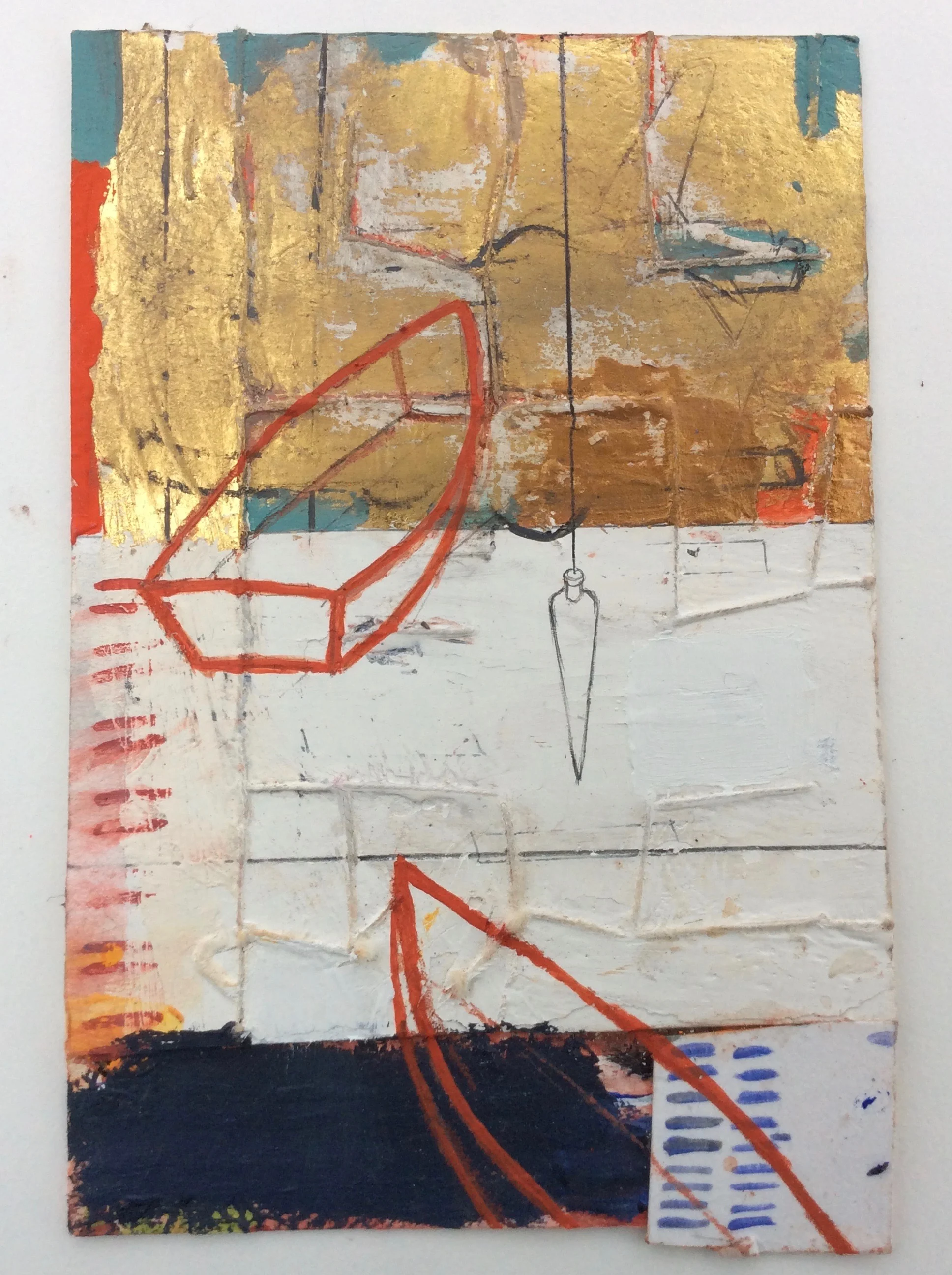  Rescue Boats- 5"x4" -mixed media on paper 