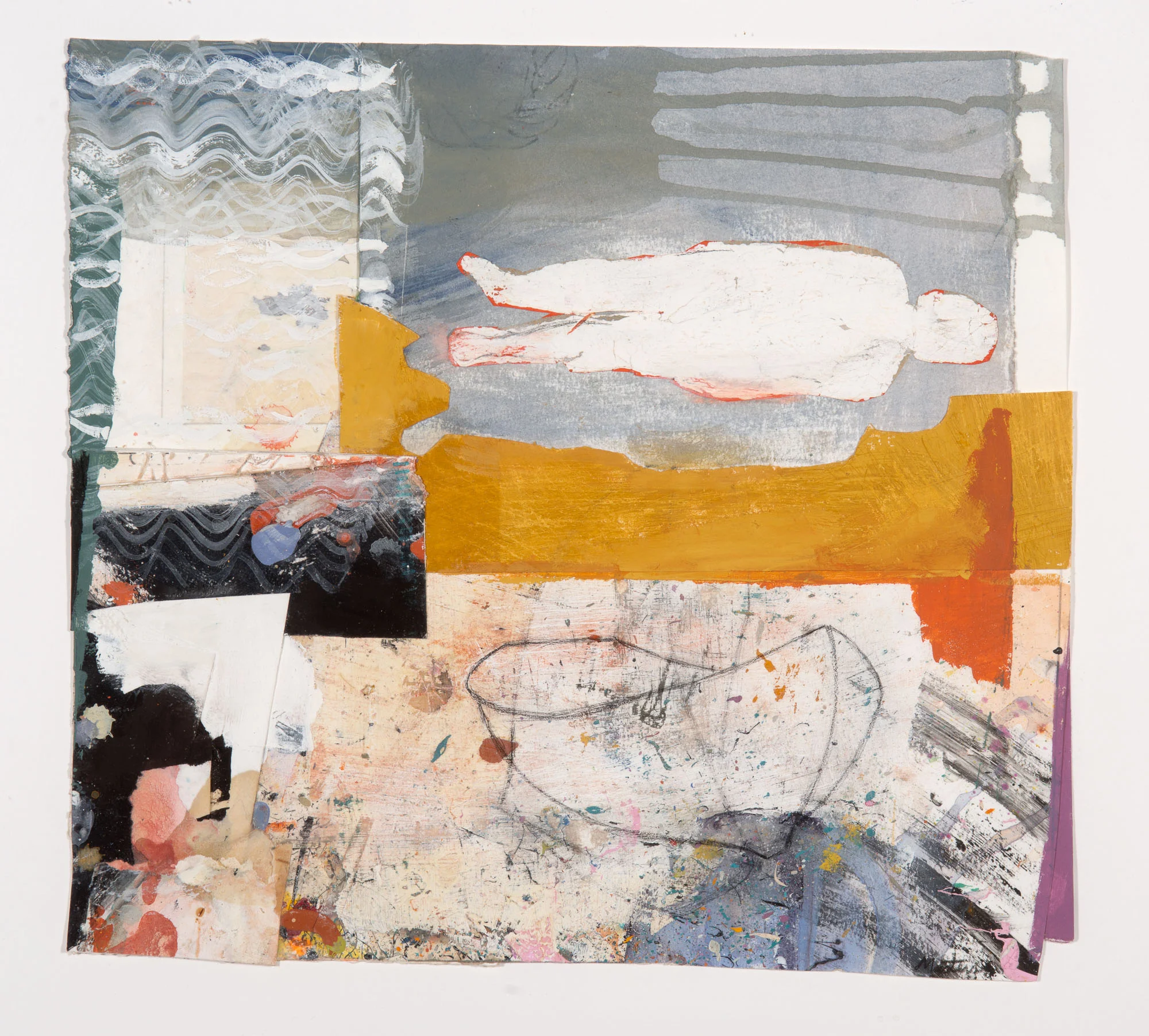  Float-16"x16" -mixed media on paper-2017 