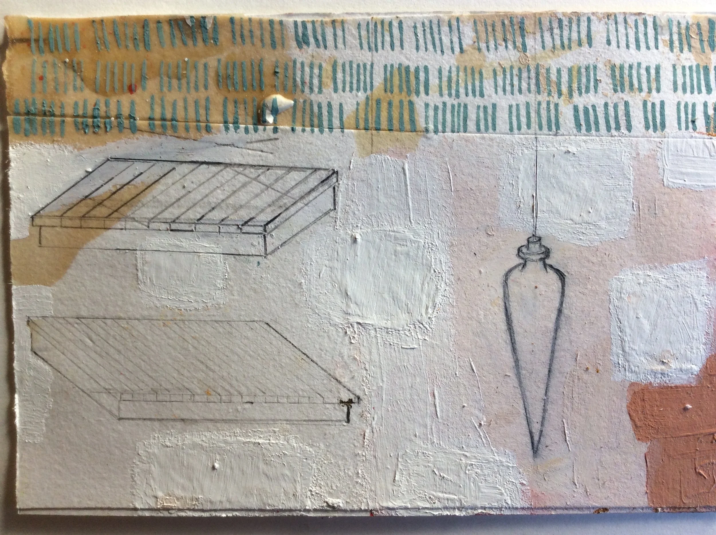  Six- 5"x4" -mixed media on paper 