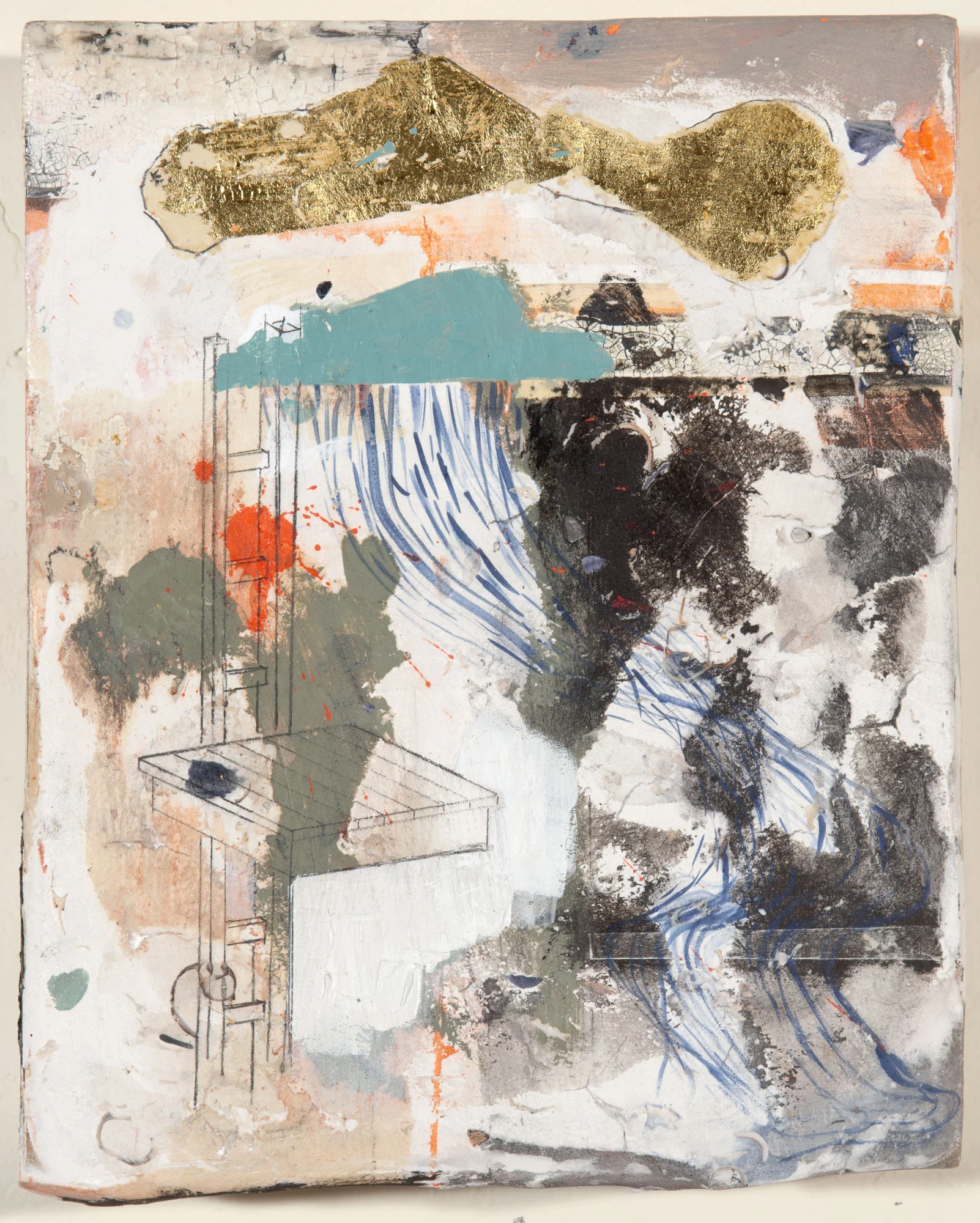 There Were No Maps- 8"x10"x3" - mixed media on wooden panel- 2018