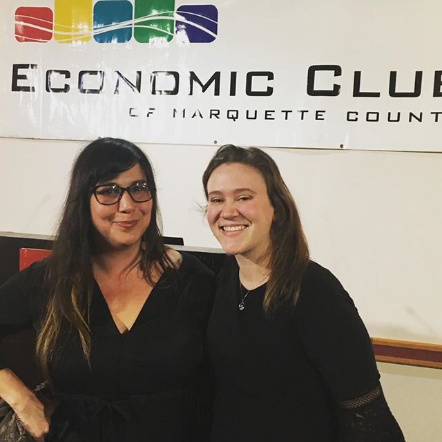 Last night Mary and I, got to go to a special dinner the @ramadamqt for the economic club of Marquette county with @connectmarquette to be recognized for the scholarship🍾🍾😊🙃I am so thankful for all the support and I hope you check out the shop / 