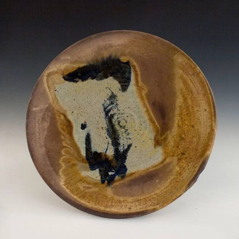 xttanagamap3, private collection,, anagama plate, 1980s, approx  1.5 x 16 x 16.jpeg
