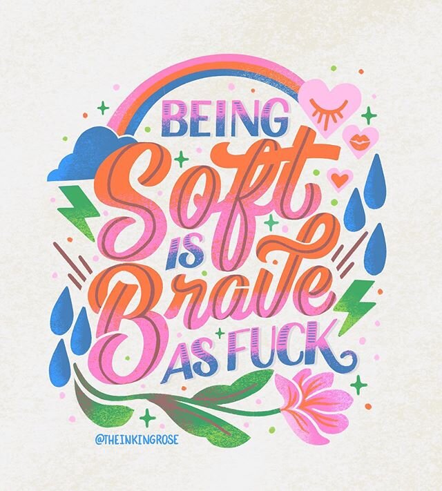 Being soft in a cruel world is being brave! ✨ .
Don&rsquo;t let people or situations make you hard 🖤 and build unnecessary walls around yourself and others.
.
Some people keep their guard up all the time trying to protect themselves from anything th
