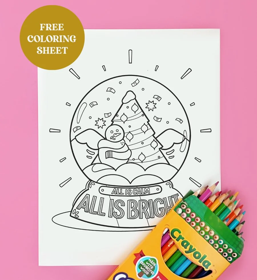 FREE snowman HOLIDAY COLORING shEet
