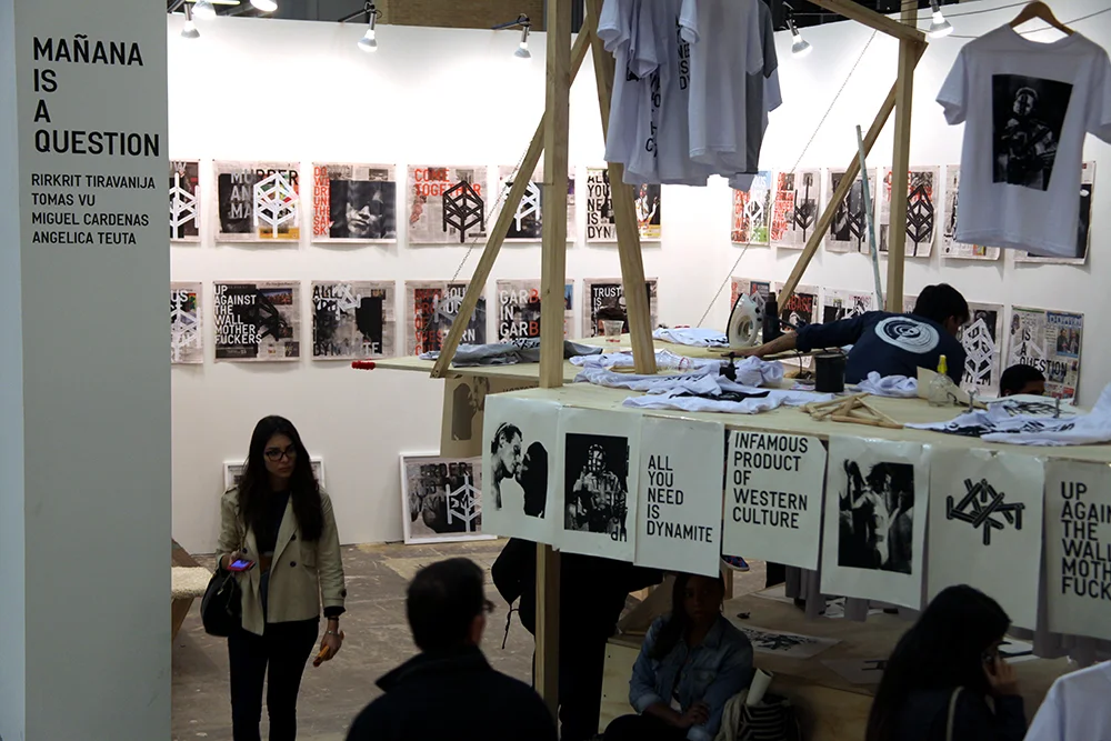 MAÑANA IS A QUESTION (Collaboration with Rirkrit Tiravanija, Miguel Cardenas, and Angélica Teuta) ArtBo Fair Bogotá, Colombia 2014