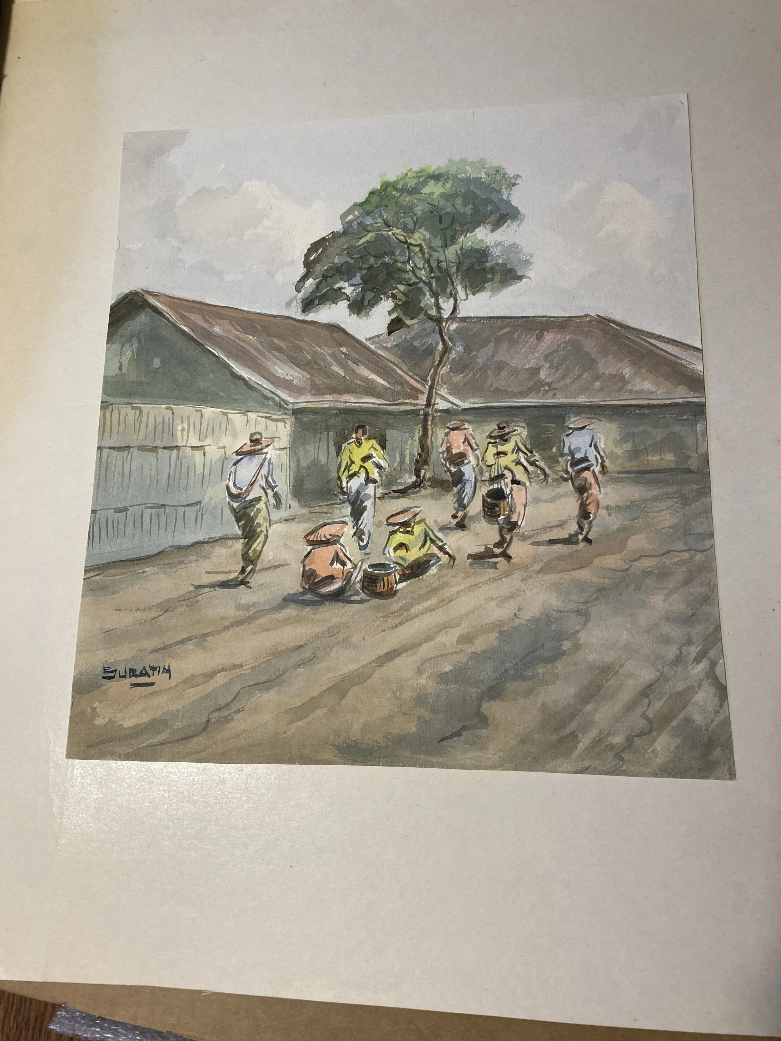 Dedy Suratin watercolors set of 5 for $250