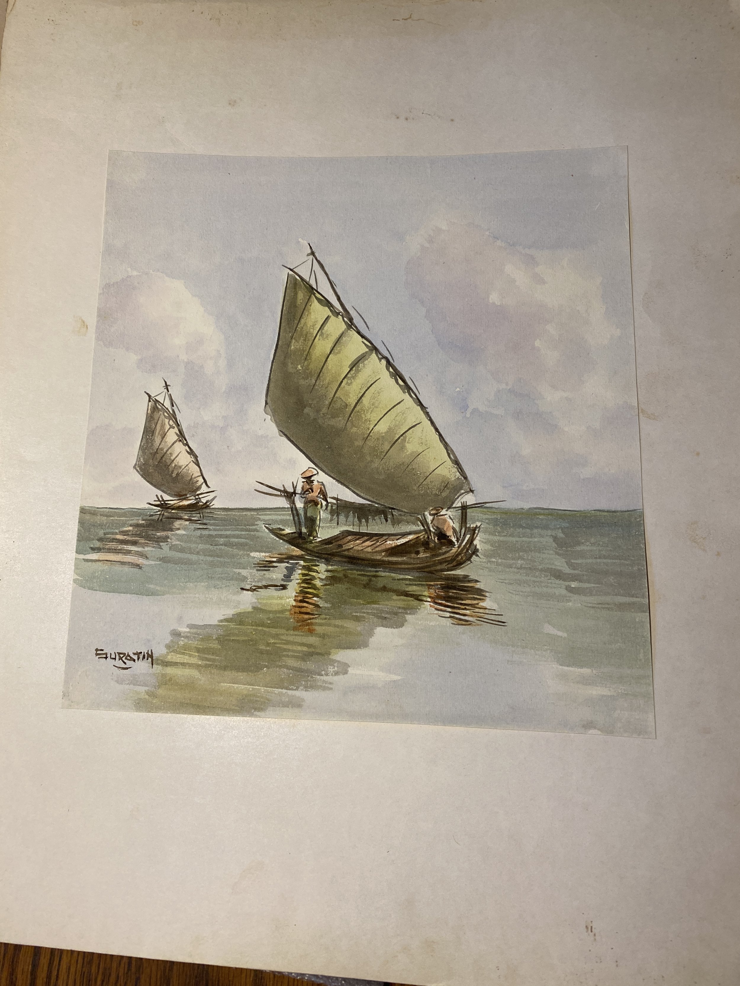 Dedy Suratin watercolors set of 5 for $250