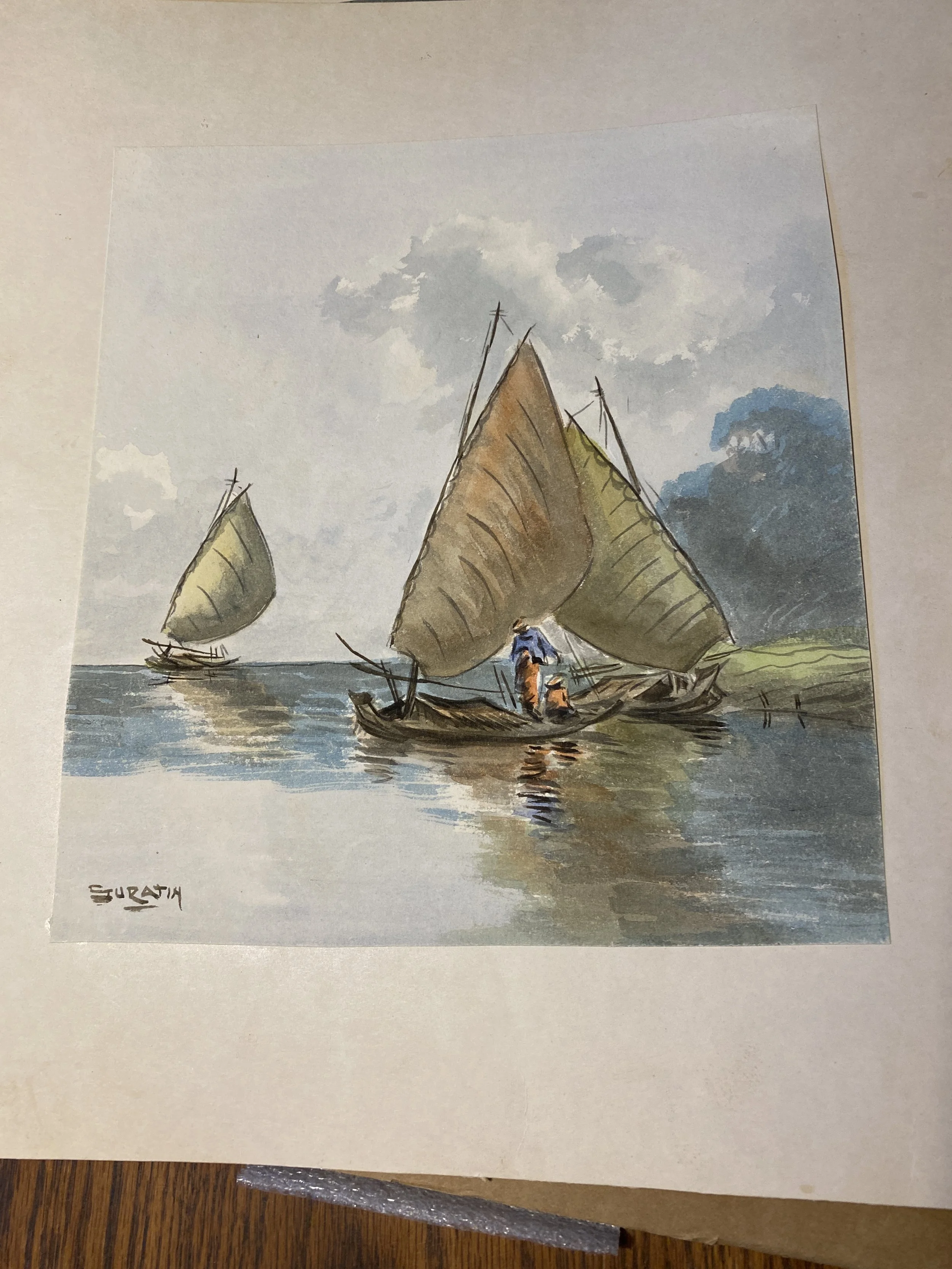 Dedy Suratin watercolors set of 5 for $250