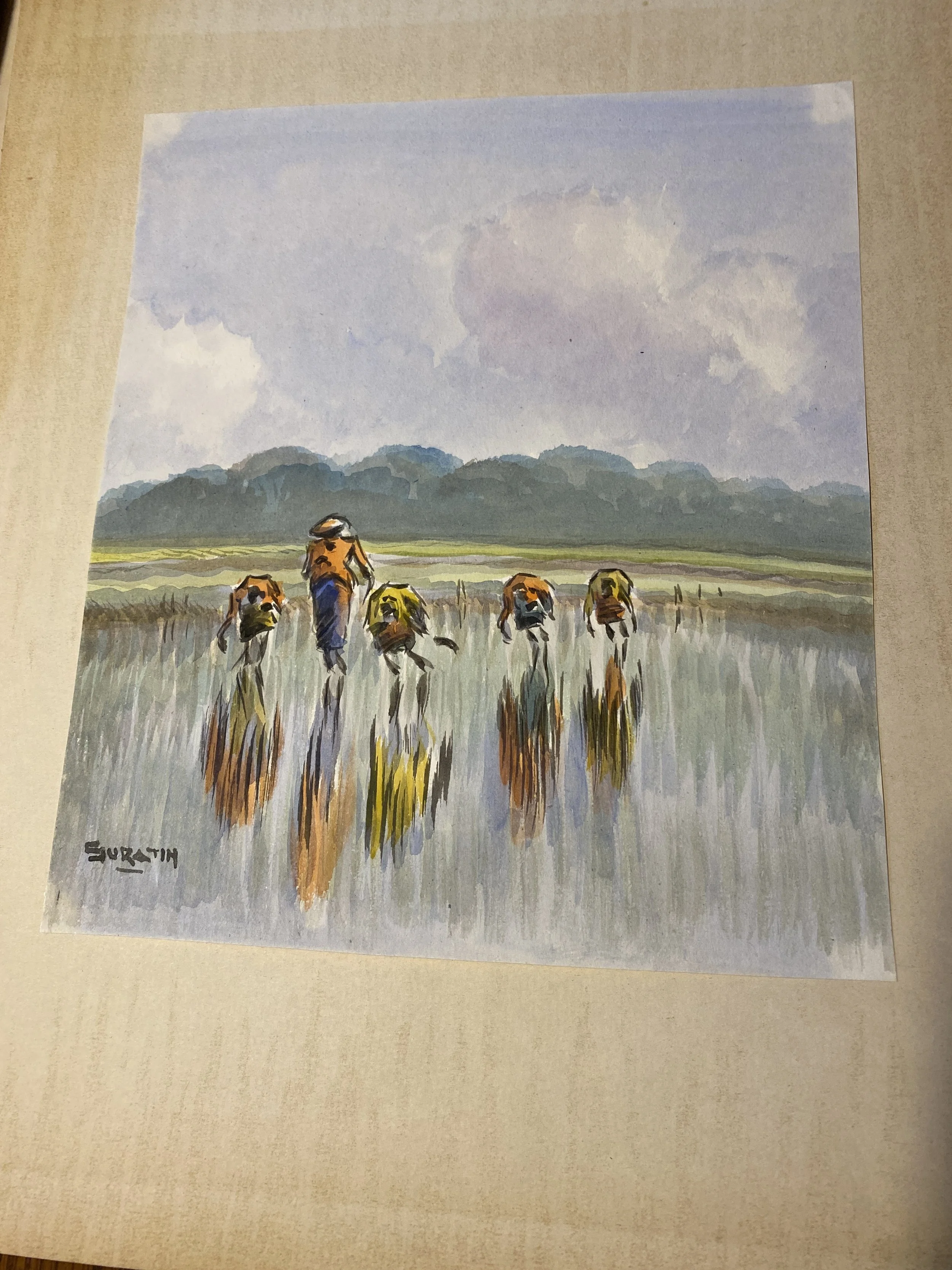 Dedy Suratin watercolors set of 5 for $250
