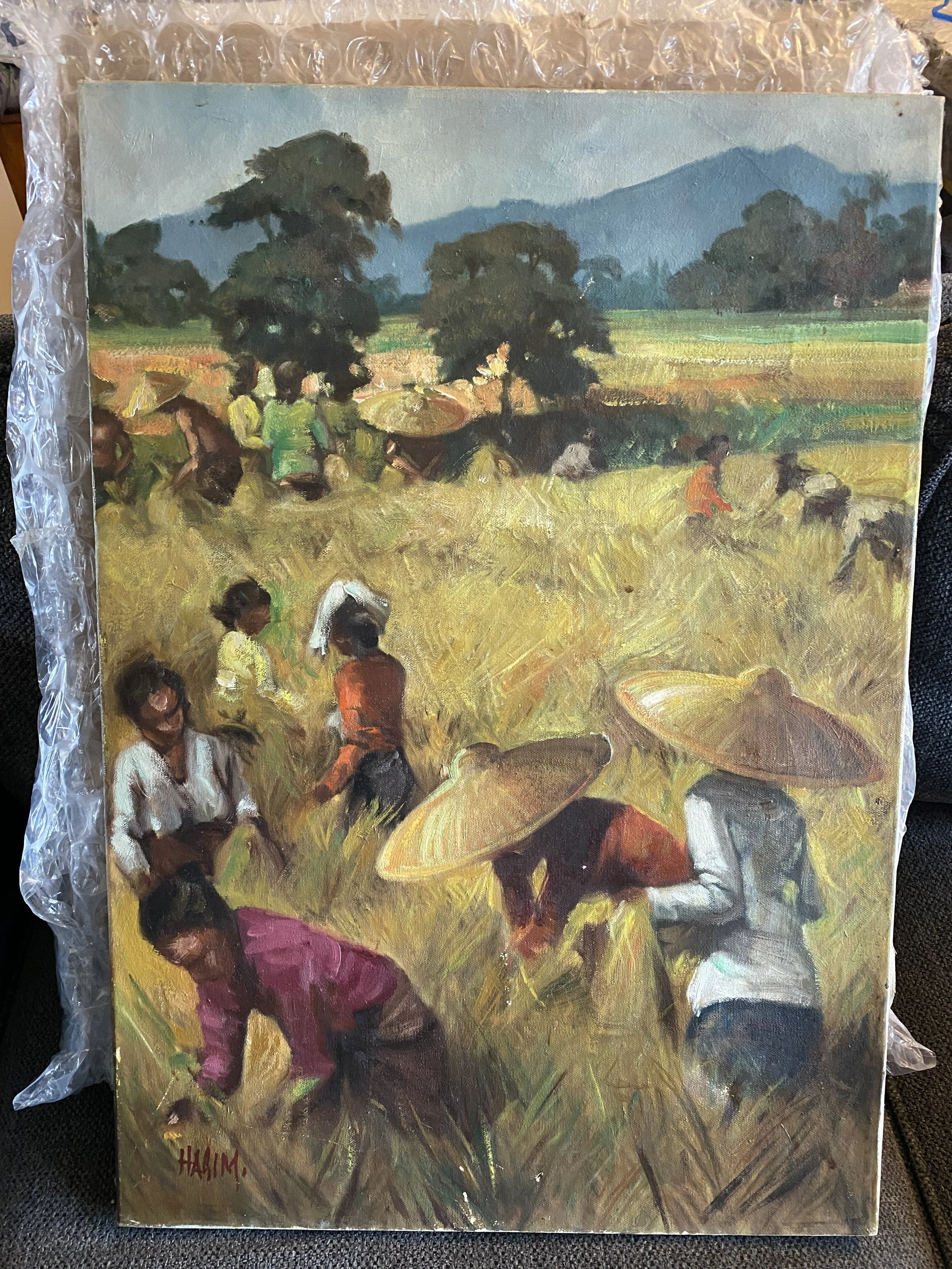 4) Hasim, 24x17" unframed oil painting $950