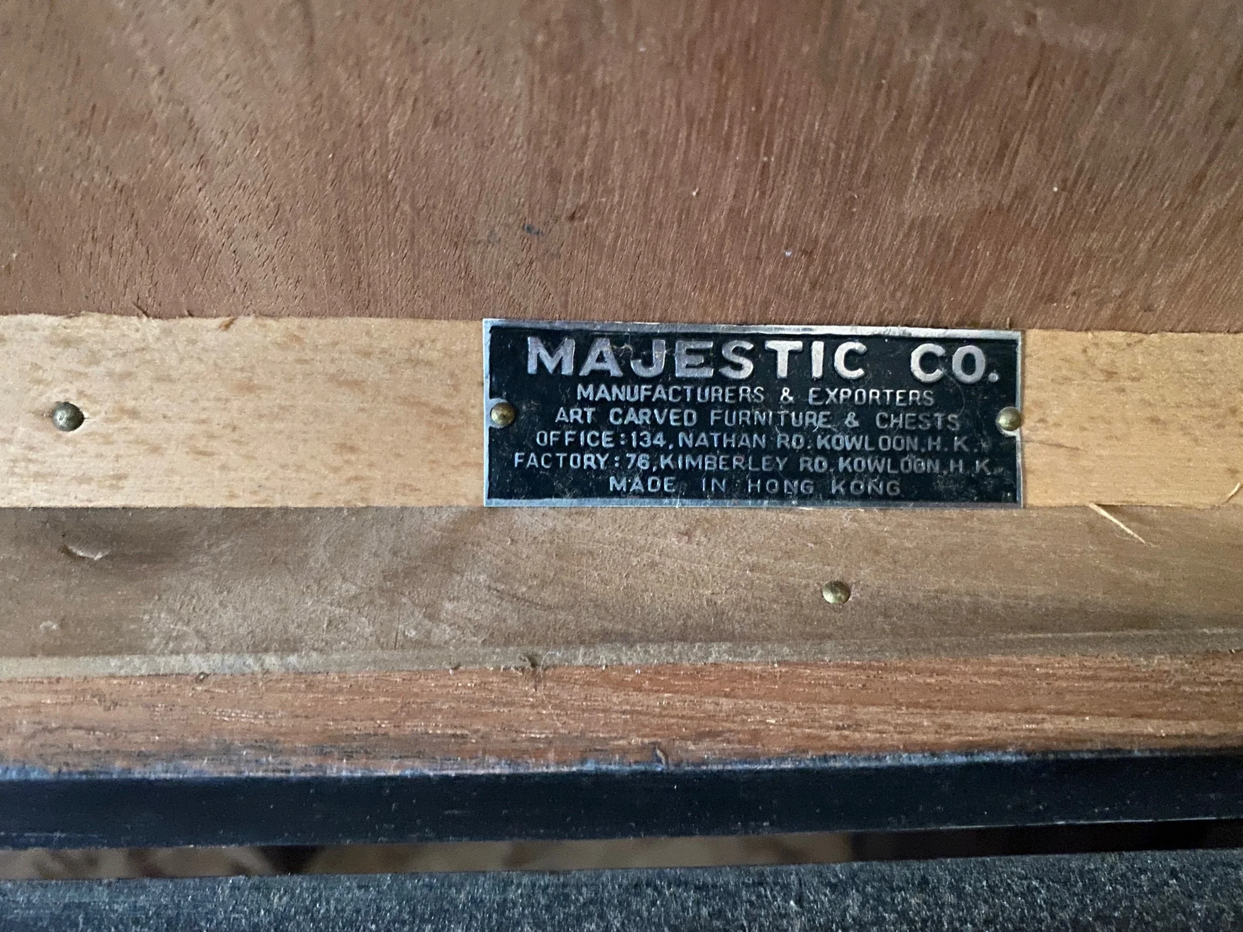 $1500 - Black lacquer Chinese wedding chest - Majestic Co camphor/cedar wood extra large