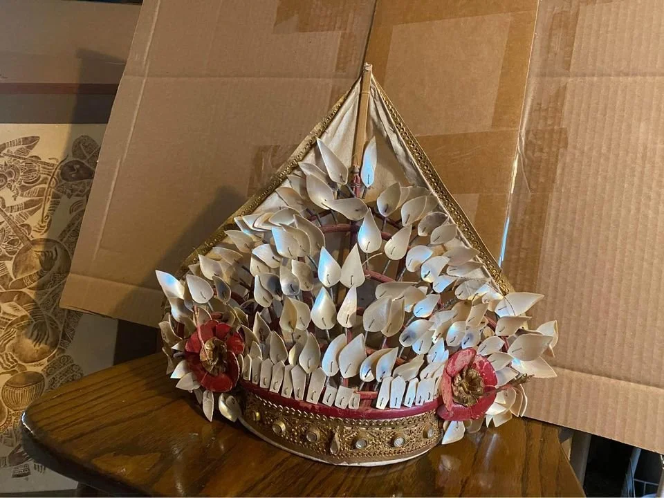 Vintage Balinese Dancer hat